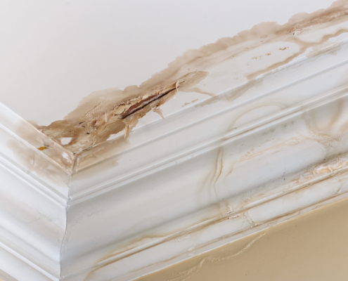 water damage in your home can be seen on the ceiling